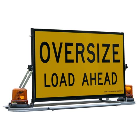 oversize load ahead sign frames.